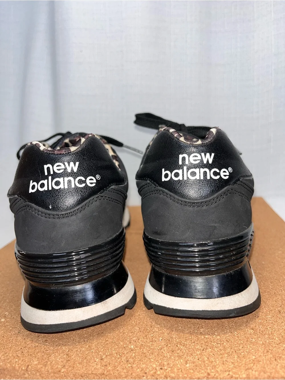 New Balance 574 WL574SPK Black Leopard Sneakers Women’s 8.5 B ENCAP Classic